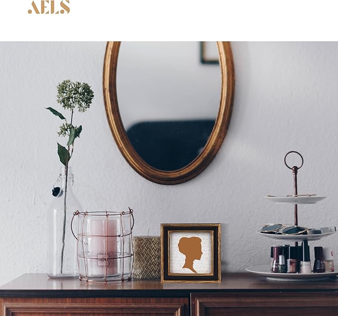 AELS 4x4 Inch Vintage Picture Frame, Elegant Luxury Antique Photo Frames with Glass Front, Photo Display, Tabletop Wall Hanging, Gift Ideas, Pearl Pattern