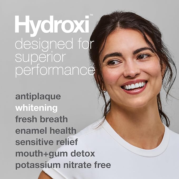 Davids Hydroxi™ Fluoride Free Nano Hydroxyapatite Toothpaste for Remineralizing Enamel & Sensitive Relief, Whitening, Antiplaque, SLS Free, Natural Peppermint, 4oz, Made in USA (3 Pack)