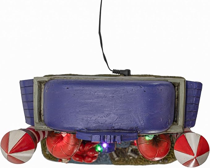 Carnival Funhouse Clown Theme Spooky Halloween Village Multi-Color LED Lights, Motion and Music 9.25" x 5.75" x 9.5"