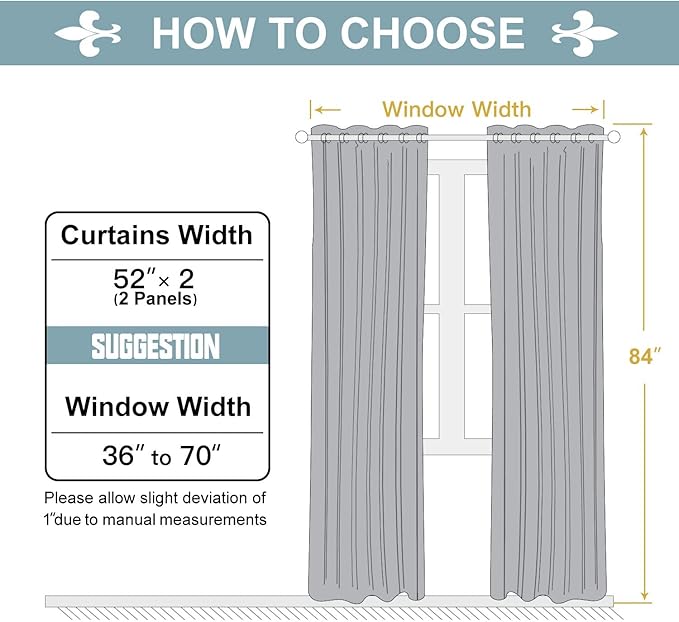 ChrisDowa Grommet Blackout Curtains for Bedroom and Living Room - 2 Panels Set Thermal Insulated Room Darkening Curtains (Brown, 52W x 84L )