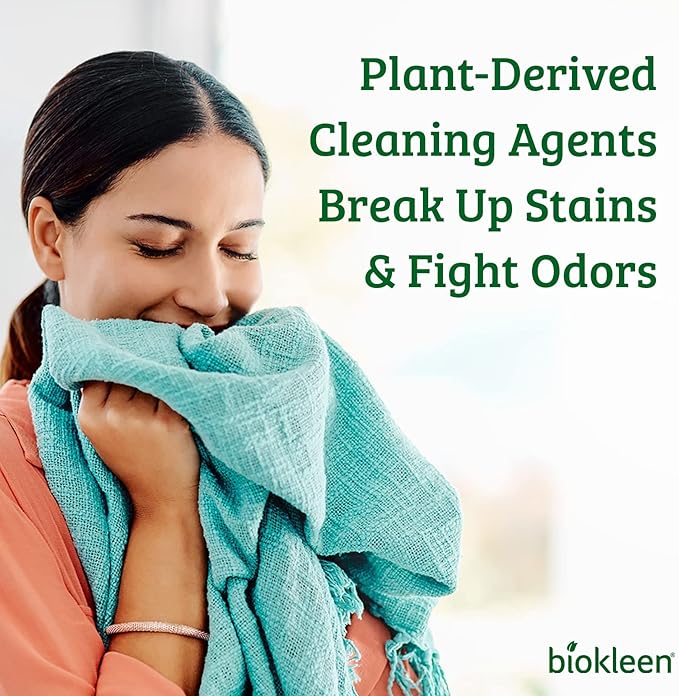 Biokleen Natural Sport 3X Concentrated Laundry Detergent, 300 Loads, Bio Active Formula, Fight Odors, Sweat & Stain Remover, Lavender Eucalyptus Scent