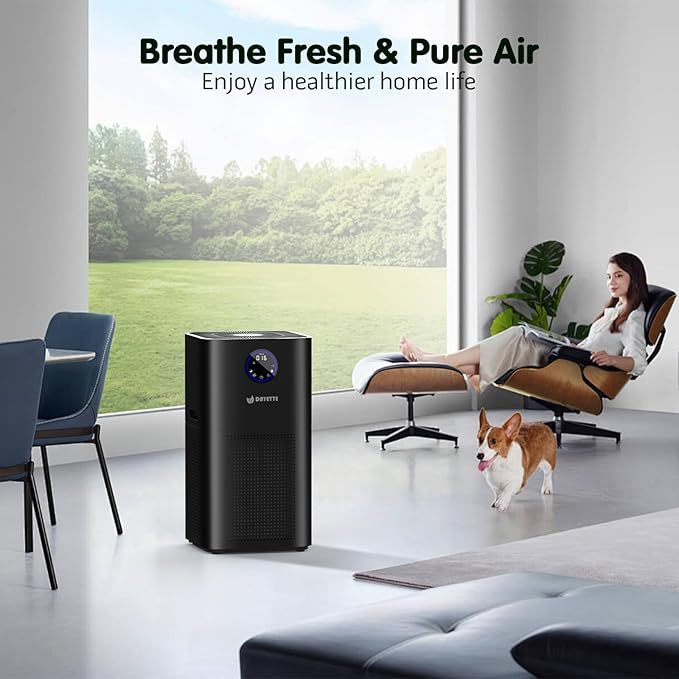 Air Purifier for Home Pets Dander in Bedroom, Covers Up to 4000 ft², 4-in-1 Filter with HEPA sleep mode, Remove Dust Smoke Pollutants Odor (AP403)