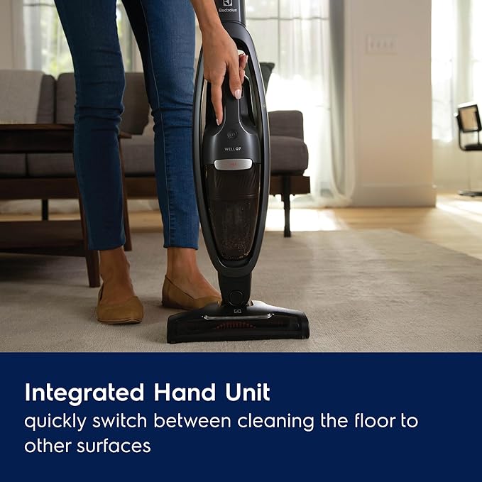 Electrolux WellQ7 Pet Cordless 2-in-1 Vacuum Cleaner with Motorized PetPro+ Nozzle for Easy Pet Hair Removal, 50-Minute Run Time, 2 Power Modes, Shale Gray