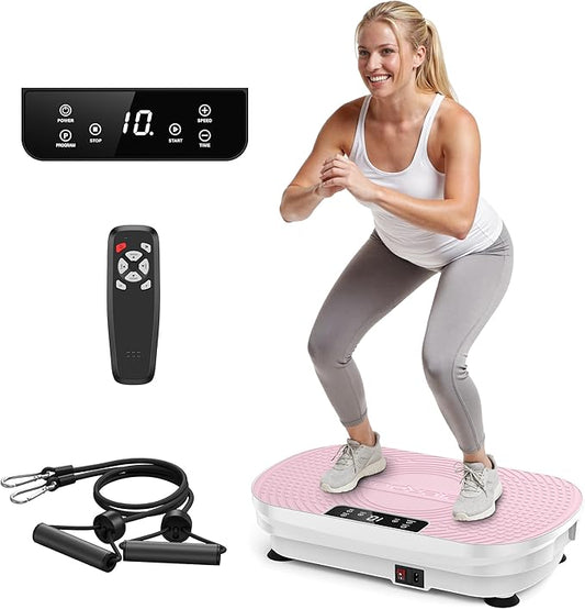 FEIERDUN Vibration Plate Exercise Machine, Vibration Plate for Lymphatic Drainage, Power Plate Vibration Platform for Weight Loss, Toning & Wellness