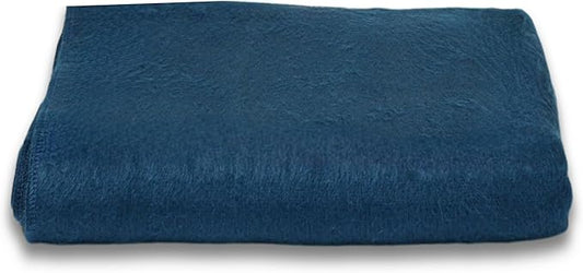 Alpaca Wool Throw Blanket | Warm, Ultra-Soft, Breathable, Non-Itchy Blanket-Throw | Hypoallergenic and Beautiful Fabric (Pacific Blue)