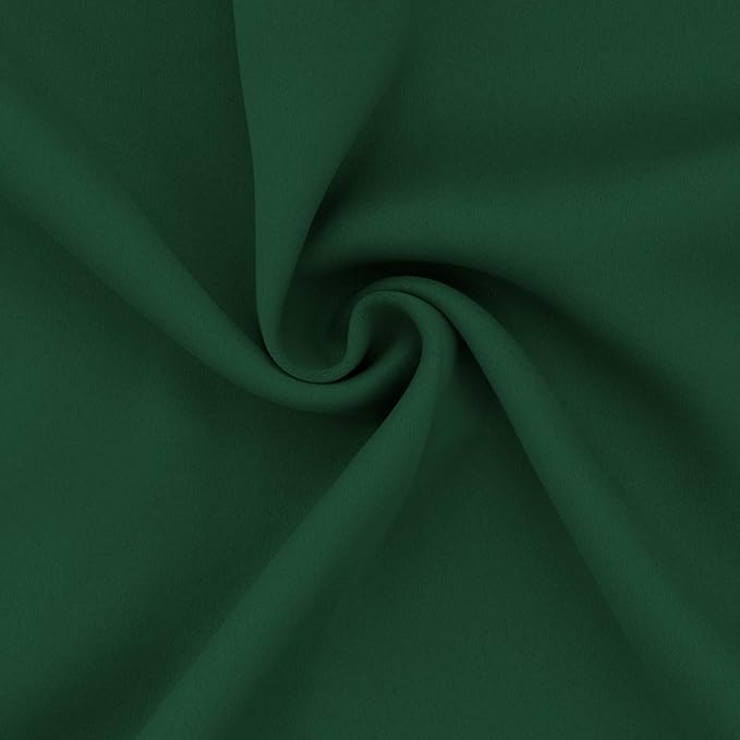 Easy-Going Blackout Curtains for Bedroom, Solid Thermal Insulated Grommet and Noise Reduction Window Drapes, Room Darkening Curtains for Living Room, 2 Panels (52x63 in,Dark Green)