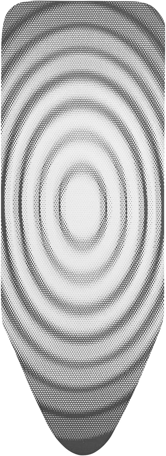 Brabantia - Ironing Board C - Extra Large Steam Unit Holder - Adjustable in Height - Non-Slip Rubber Feet - Cotton Cover with Foam Layer - Foldable XL Unit - Titan Oval - 49 x 18 inches