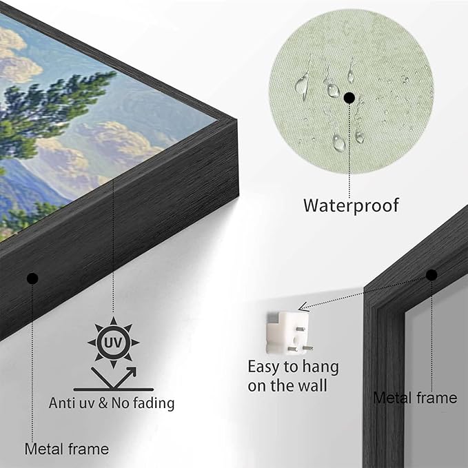 Countryside wildflowers landscape canvas poster natural plant flower artwork retro pastoral flower path suitable for farmhouse decoration