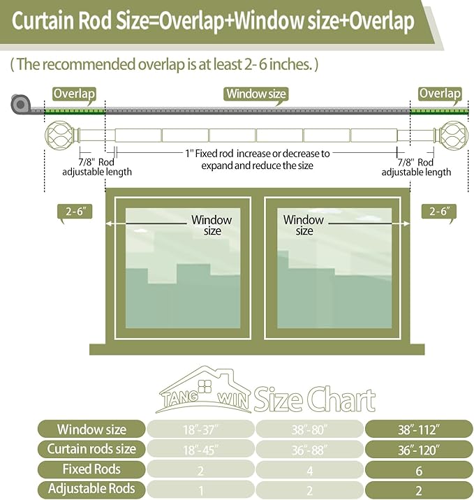 Bronze Farmhouse Curtain Rods for Windows:66-120 Inch Heavy Duty Adjustable Curtain Rod for Bedroom Living Room,Boho Decorative Rustic Drapery Rods with Vintage Coastal Finial,Antique Bronze