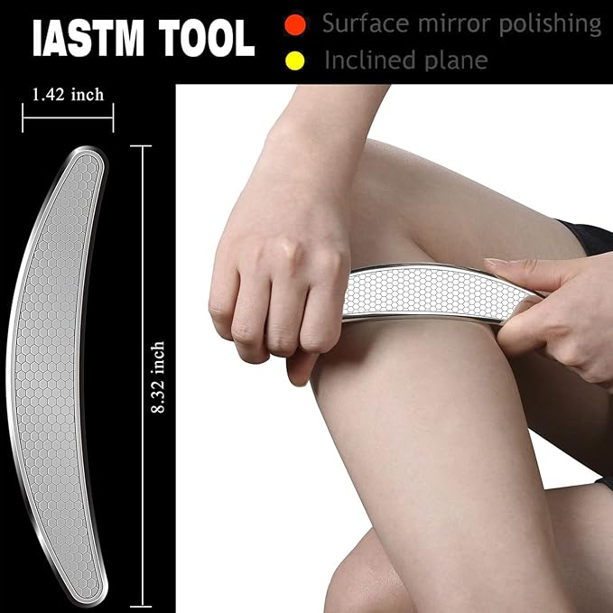 BYYDDIY 6 in 1 Stainless Steel Gua Sha Muscle Scraper Tools Set, Scraping Massage Tool,Massage Scraper Tool (6PCS)