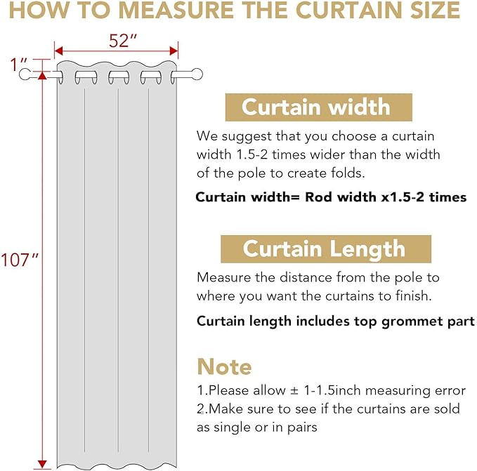 H.VERSAILTEX Ultra Thick and Soft Blackout Curtains for Bedroom, Room Darkening Thermal Insulated Extra Long Curtains/Drapes, Privacy Curtain Panels (52 Inch by 108 Inch, Navy Blue, 2 Panels)