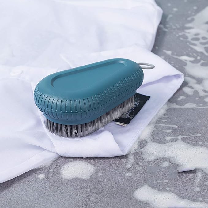 Cleaning Brush Soft Bristle Brush Laundry Scrub Brush Clothes Underwear Shoes Scrubbing Brush, Easy to Grip Household Cleaning Brushes Tool for Countertops Bathtubs (Pink)