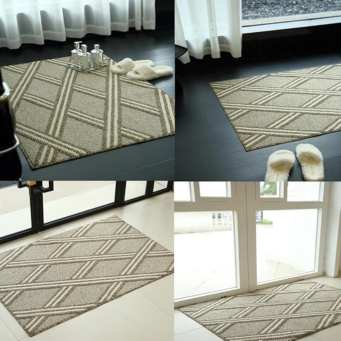Door Mat Indoor Entrance, Large Welcome Mat Outdoor, Non Slip Front Door Mat Entryway (23“X35”)