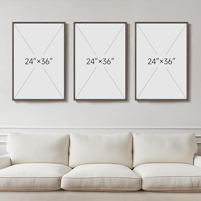 Framed Textured Wood 3D Wall Art for Living Room, Large Boho Floral Black and Beige Artwork for Walls, 3 Piece Abstract Bohemian Flower Wood 3D Art for Office Bedroom Hallway Wall decor, 24x36 Inch