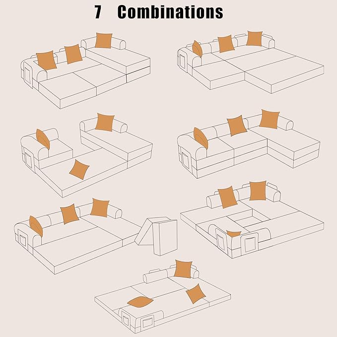 107" Oversized Convertible Sleeper Sofa Bed, Corduroy L Shape Sectional Couch, Folding Sofa Bed with Side Pocket, Modern Cloud Floor Mattress Couch, Modular Sofa for Living Room, Green