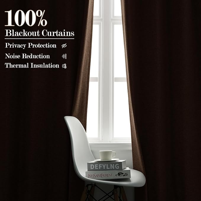 70" W x 108" L Faux Linen Room Divider Curtains, Full Blackout Pinch Pleated Drapes for Traverse Rod, Bedroom Divider Privacy Drapery with Hooks for Ceiling Track, 1 Panel, Taupe