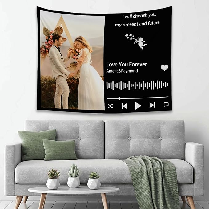 Custom Tapestry For Wall Bedroom Custom Backdrop Personalized Image Text Photo Customized Funny Tapestry Banners And Signs Song Horizontal Tapestrys