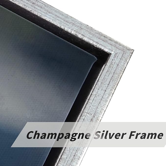 Framed Brooklyn Bridge Wall Art: Large Size New York Cityscape Skylines Night Scene Modern Picture Artwork for Home Office Decoration (48” X 24”)