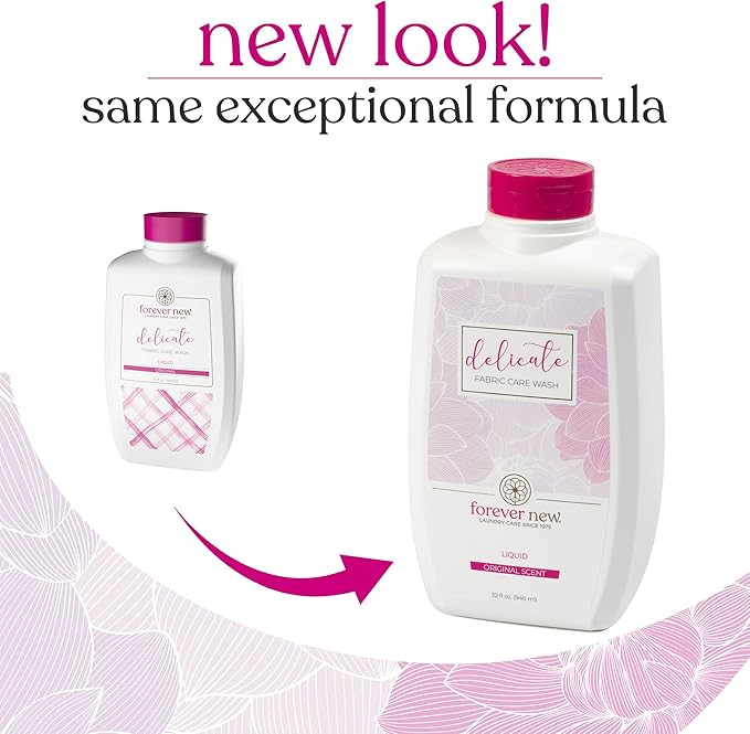 FOREVER NEW Liquid Laundry Detergent – Nontoxic Hypoallergenic Laundry Soap, Safe for Colors & Sensitive Skin - Essential Laundry Supplies, Delicate Fabric Care Wash (Original Scent, 32 fl. oz)