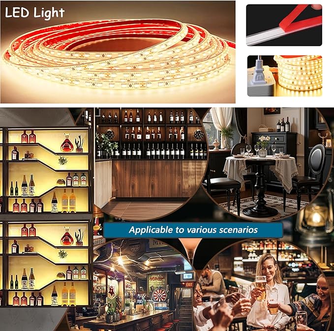 94.4in Wall Mounted Wine Rack with LED Light, 5-Tiers Liquor Bottles Display Shelf with Glasses Holder, Metal Home Bar Shelves with Industrial Iron Frame for Kitchen (Black, 94.4in/7.87ft)