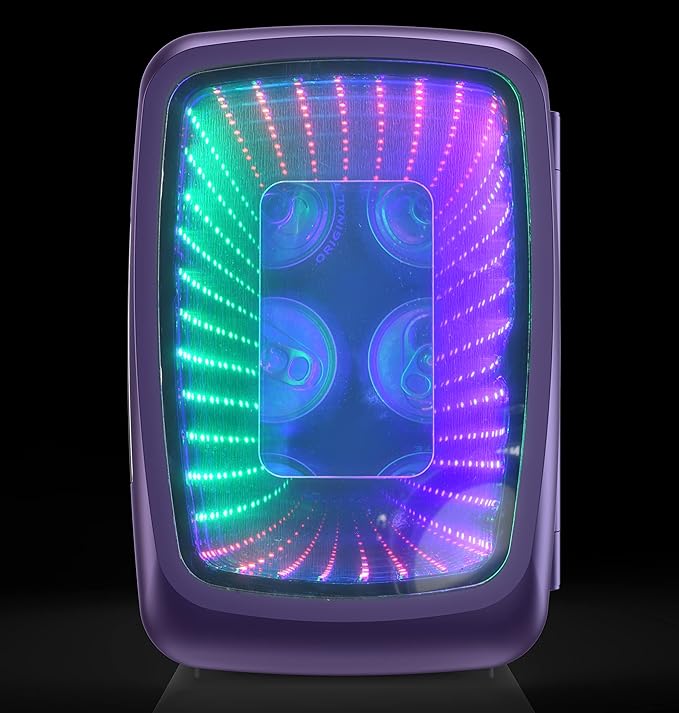 Frigidaire EFMIS179 Gaming Light Up Mini Beverage Refrigerator, Purplehaze