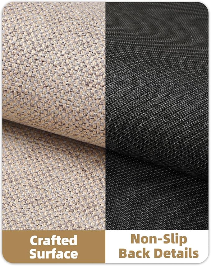 Color&Geometry Front Door Mat Indoor 27"x59", Ultra Non Slip Rubber Backed Dirt Trapper, Low Profile Thin washable, Easy Clean Entry Entryway Rug Door Mat Indoor Entrance, Khaki (Rolled-up NO Creases)