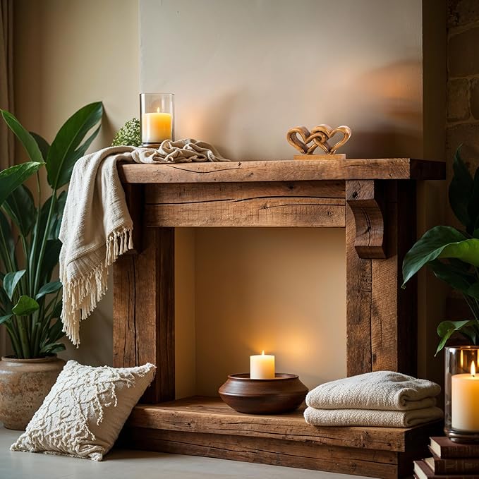 Decozen Gifts for Mom - Wooden Heart Sculpture - Mother's Day Birthday Gifts, Home, Office, Living Room, Shelf, Fireplace, Farmhouse, Tabletop, Boho and Mantle Decor - Mothers Day Decorations