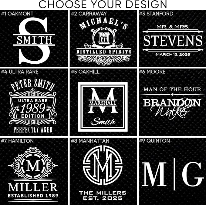 Custom Whiskey Decanter Presentation Set