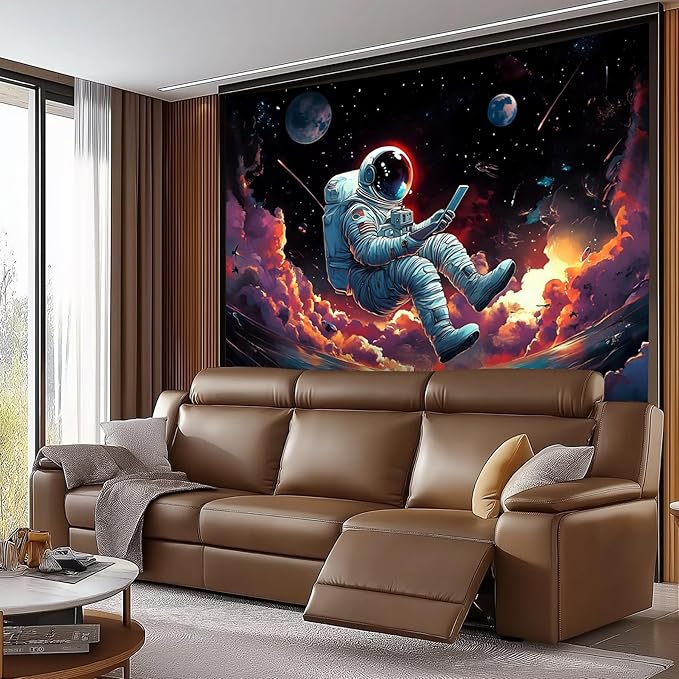 BVBOX Astronaut Tapestry Wall Hanging 79"x59" Space Galaxy Nebula Clouds Art Trippy Cosmic Cool Psychedelic Wall Blanket Decor for Bedroom Living Room Dorm