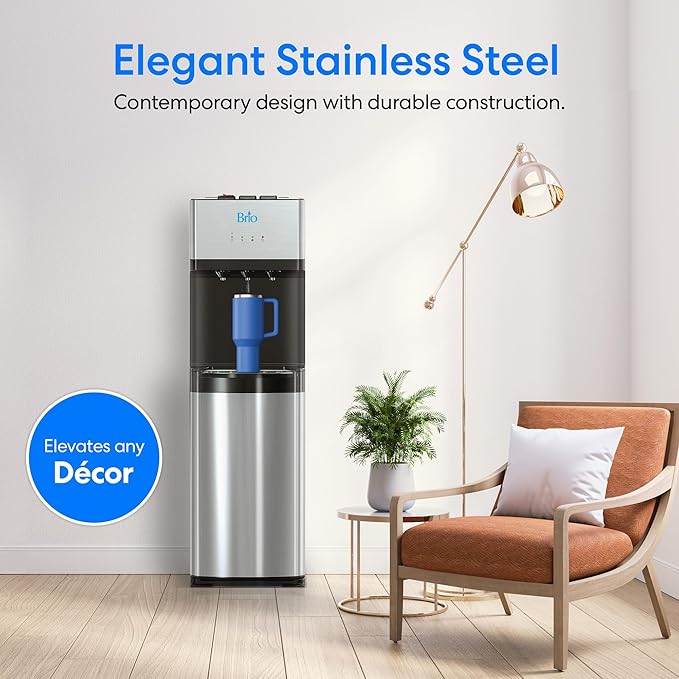 Brio Self Cleaning Bottom Loading Water Cooler Water Dispenser – Limited Edition - 3 Temperature Settings - Hot, Cold & Cool Water