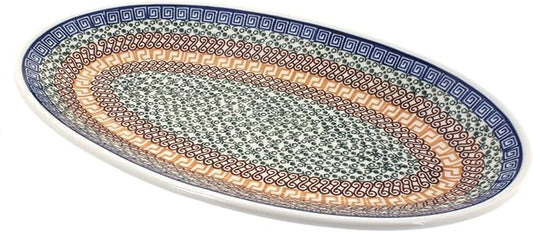 Blue Rose Polish Pottery Athena Oval Platter