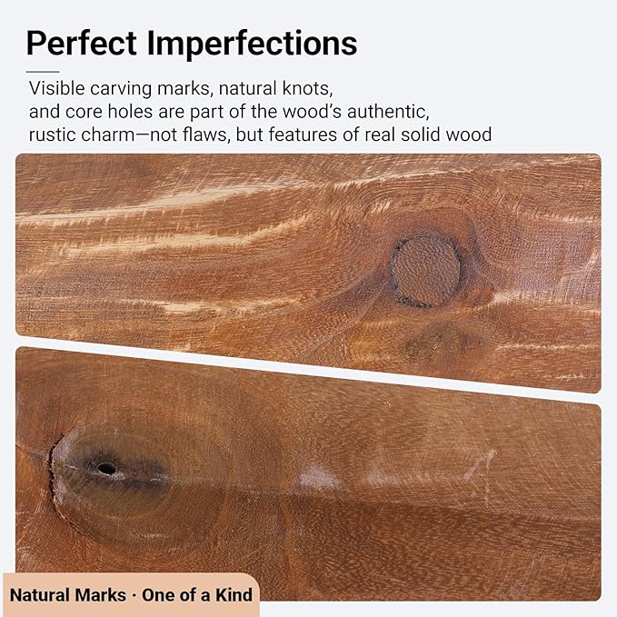 Athaliah Wooden Dough Bowl, Hand Carved Rustic Long Wood Dough Bowls for Decor, Vintage Decorative dough bowl for Table Centerpiece (30 Inch-Brown)