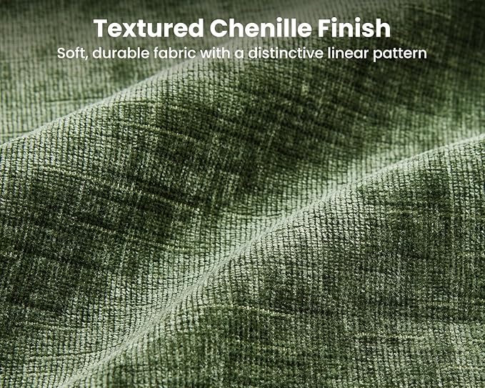 CHIC HOUSE Pull Out Sofa Bed, Full Size Sleeper Sofa, 2-in-1 Convertible Chenille Couch with USB Charging, Memory Form Couch for Living Room, Apartment & Small Space (Green, Chenille - Full)