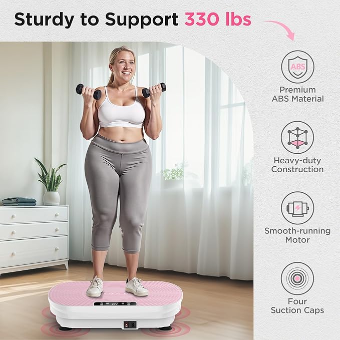 FEIERDUN Vibration Plate Exercise Machine, Vibration Plate for Lymphatic Drainage, Power Plate Vibration Platform for Weight Loss, Toning & Wellness