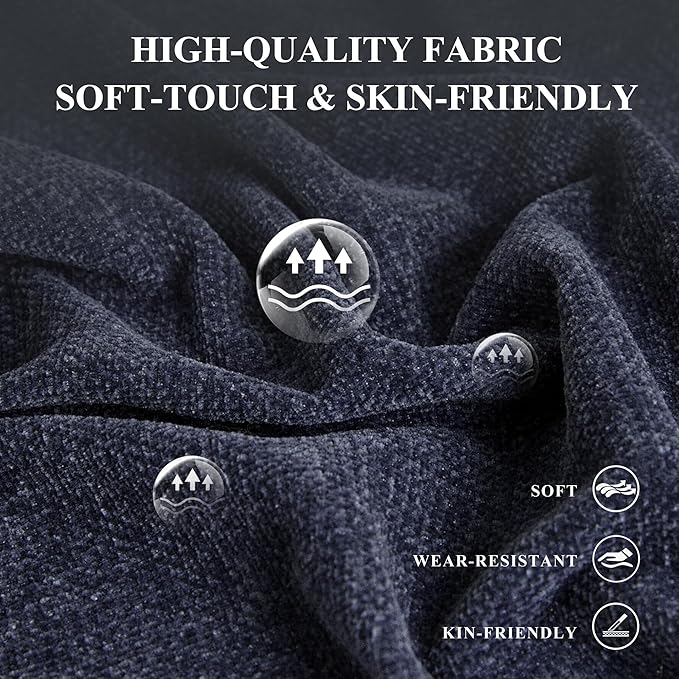 COLAMY Fabric Round Storage Ottoman with Reversible Tray Lid – Multi-Functional Footrest, Hidden Storage, Sturdy & Stylish Small Coffee Table for Living Room, Bedroom, or Entryway(Blue)