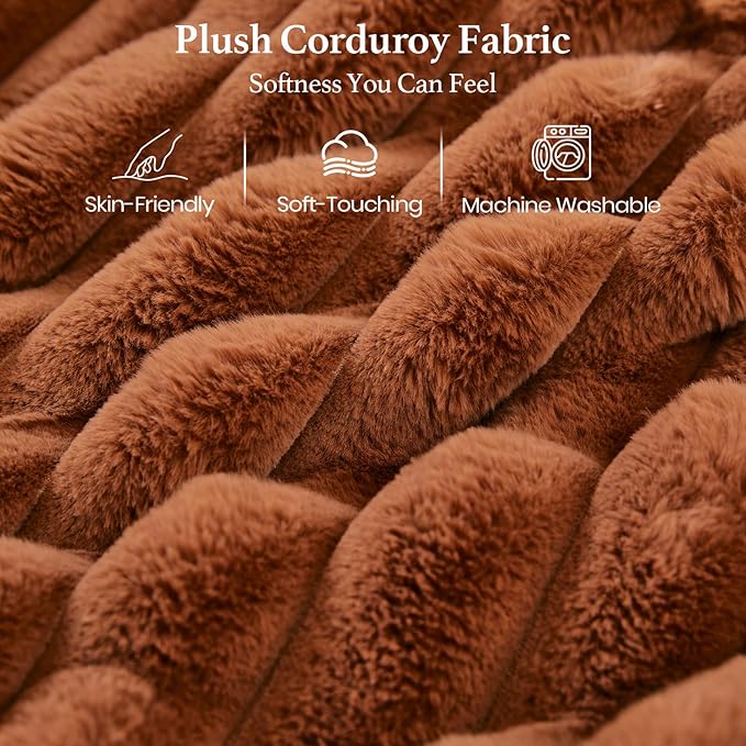 Belffin Modular Sectional Sleeper Sofa with Pull Out Couch Bed Corduroy Double Chaise with Storage Brick Red Couch