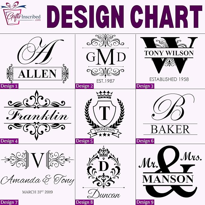 Gifts Inscribed Custom Whiskey Decanter Bottle (750 ml) - Personalized Glass Liquor Decanter Set - Customized Glassware - Engraved Whisky Glassware Gift for Wedding, Groomsman, Anniversary, Birthday