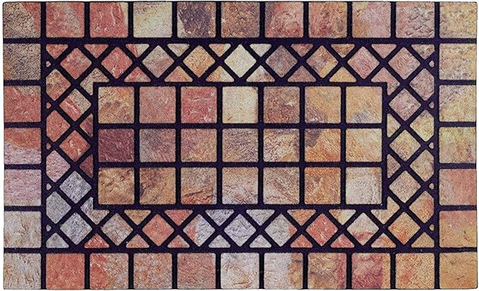 CHICHIC Welcome Door Mat 18 x 30 Inch Front Doormat Outdoors for Home Entrance Outdoors Mat for Outside Entry Way Doormat Entry Rugs, Heavy Duty Non Slip Rubber Back Low Profile, Colorful