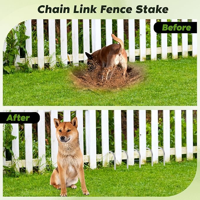 12 inches Tent Stakes Heavy Duty 34-Pack, 5/16" Diameter J Hook Fence Stakes Rebar Ground Stake for Inflatables, Tarp, Yard Lawn Outdoor Decoration