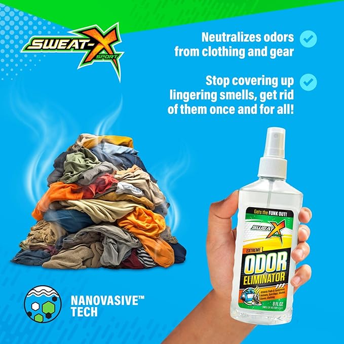 Extreme Odor Spray - Multipurpose No-Wash Deodorizer - Ideal for Shoes and Gym Clothing - Victory Scent (8 Fl Oz) - 3 Pack