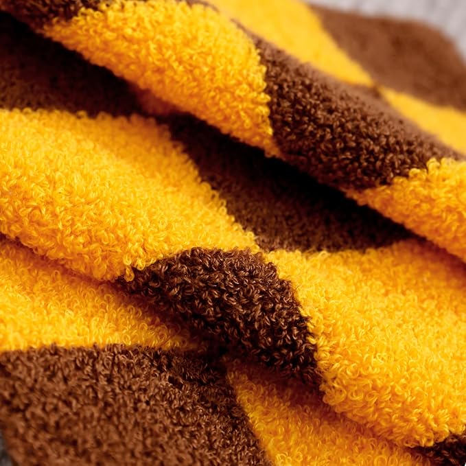 Alysheer Checkered Embroidered Decorative Throw Pillow Covers 18"x 18" Set of 2, Farmhouse Maillard Orange Brown Plaid Tufted Patterned Cotton Canvas Cushion Case for Sofa Couch Bed Living Room