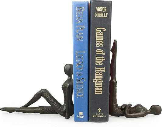 Danya B. ZI11217 Contemporary 2 Piece Ladies Stretching Cast Iron Metal Art Bookend Set