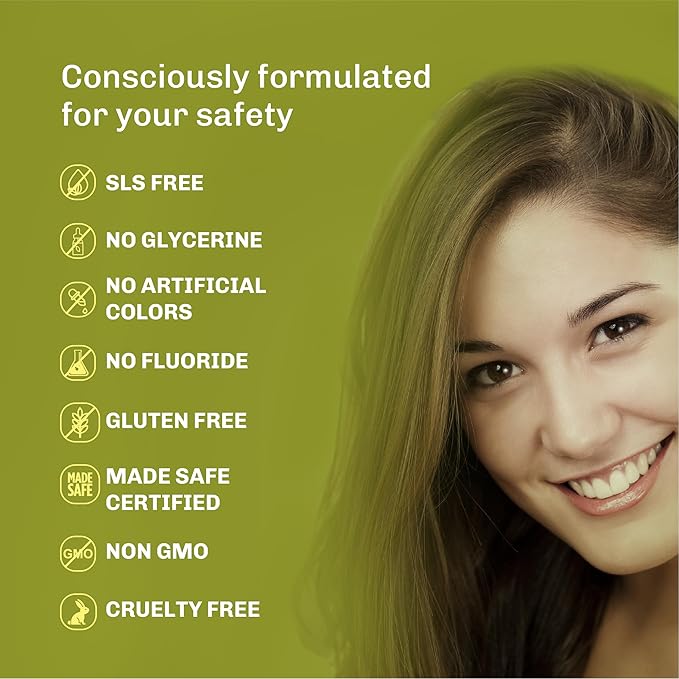 BENTODENT Fluoride Free Remineralizing Calcium Bentonite Clay Toothpaste - Cardamom Flavor Natural Toothpaste, Mint-Free, 3.52 oz - Ideal for Sensitive Teeth & Whitening with Toothbrush