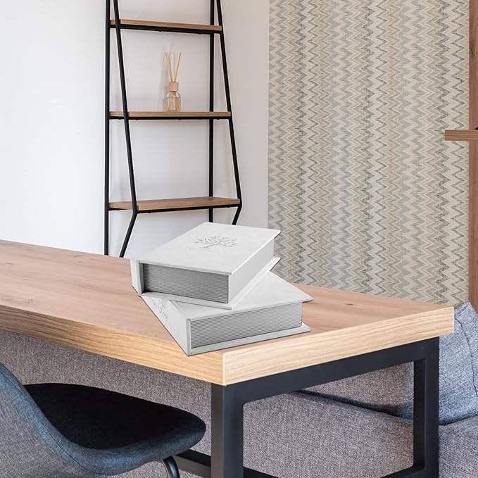 Decorative Book Boxes: Faux Books for Coffee Tables and Bookshelves, Home Decor Set of 2 Fashion Storage Boxes (Dream Tree)