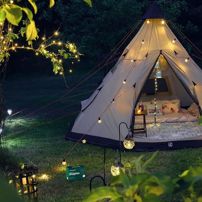 FEED GARDEN 8 Inch 50 Pack Galvanized Landscape Staples 11 Gauge Anti-Rust Garden Stakes Landscaping Fabric SOD Pins Yard Stakes for Weed Barrier Fabric