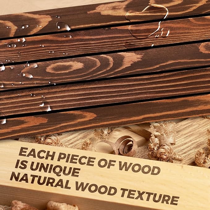 36"x6.8"x1.2" Solid Wood Floating Shelves 2-Pack - Rustic Brown Finish with Hidden Brackets, Perfect for Storage and Décor in Living Room, Kitchen, Bedroom