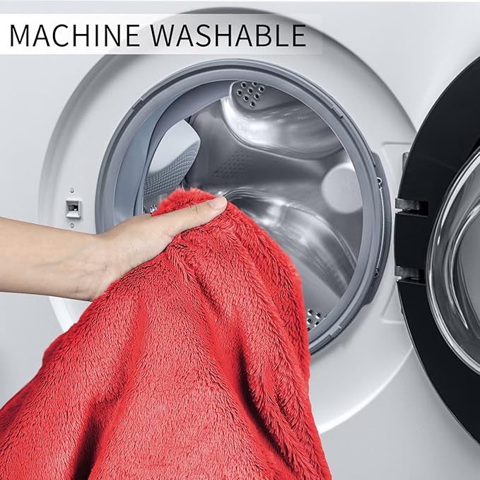 Bean Bag Chair for Adults 7FT,Soft Removable Cover for Teens/Girls Bedroom,Fluffy Giant Round Floor Beanbag Lounger Chairs (No Filler,Big Red)