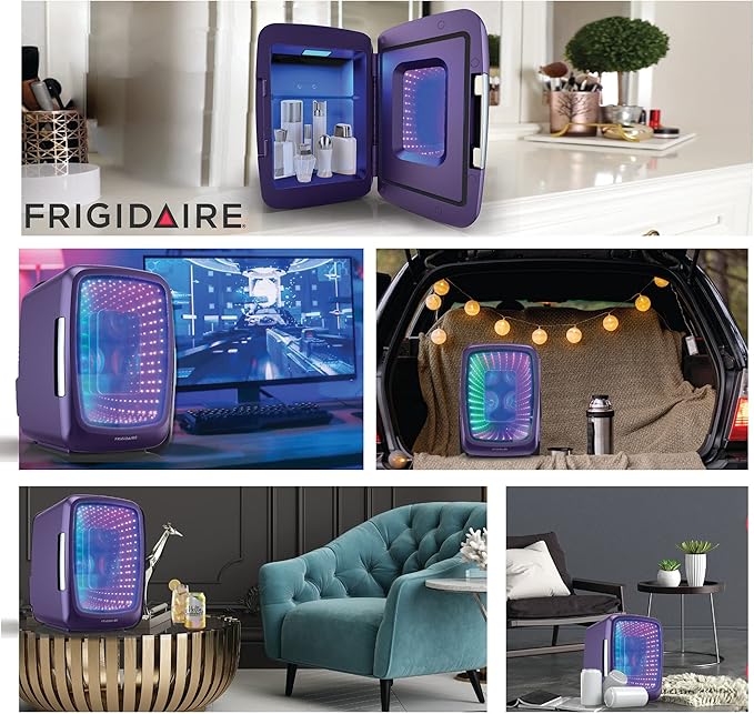 Frigidaire EFMIS179 Gaming Light Up Mini Beverage Refrigerator, Purplehaze