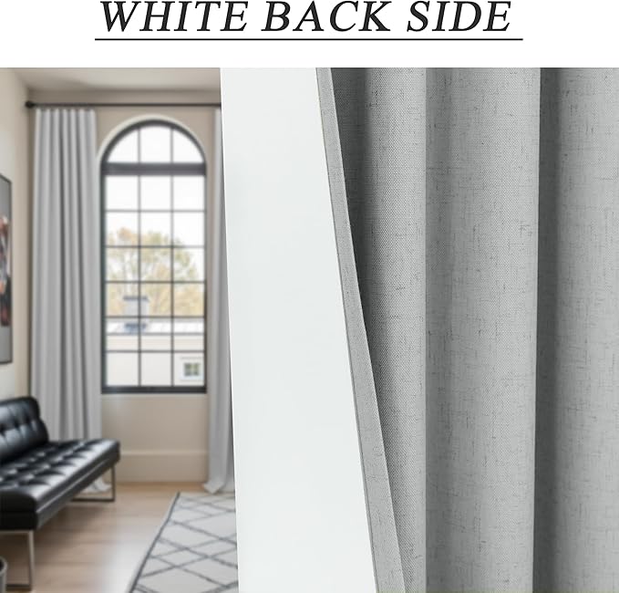 45 Inch Length Kitchen Blackout Curtains Set of 2 Back Tab Pleated Room Darkening Short Small Curtains for Bathroom Kids Room Nursery Bedroom 52x45 in Long Light Grey Gray Black Out Neutral Cottage