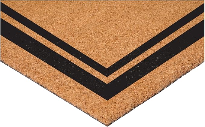 Calloway Mills 152962448 Black Border 24" x 48" Monogram Doormat (Letter D)